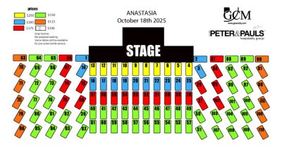 Concert Tickets – October 18th – Anastasia